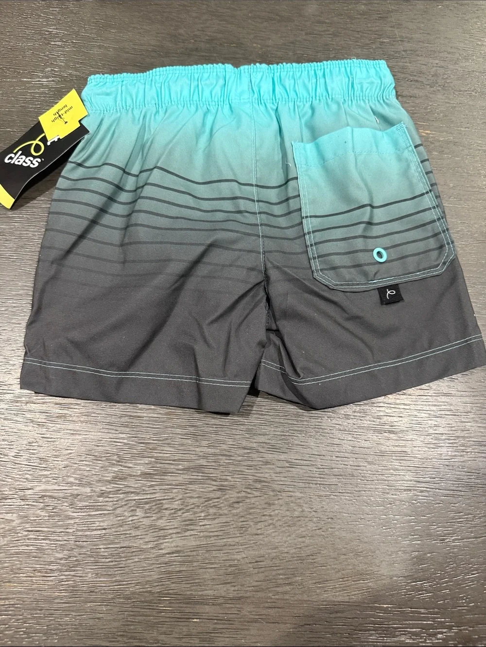 Pack 2 Short Swim Ombre Aqua to Charcoal & Blue to Coral Swim Trunks - Art Class